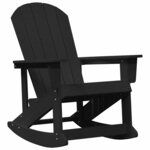 vidaXL Chaise Adirondack à bascule Noir HDPE