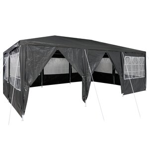 vidaXL Tente de Fête avec 10 Parois Latérales Anthracite 6x4 m PE