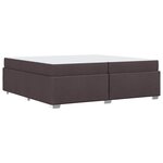 vidaXL Cadre de lit Marron foncé 200 x 200 cm tissu