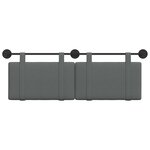 vidaXL Tête de lit suspendue Gris foncé Tissu