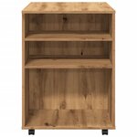 vidaXL Armoire roulante chêne artisanal 60x53x72 cm bois d'ingénierie