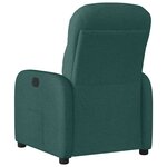 vidaXL Fauteuil inclinable électrique Vert foncé Tissu