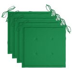 vidaXL Chaises de jardin et coussins lot de 4 Gris Bois acacia massif