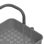 vidaXL Chariot de cuisine 3 niveaux Gris 42x35x85 cm Fer et ABS