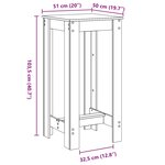 vidaXL Table de bar blanc 51x50x103 5 cm bois d'ingénierie