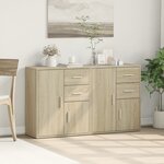 vidaXL Buffets 2 Pièces chêne sonoma 60x31x70 cm bois d'ingénierie