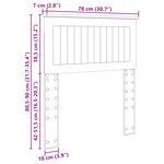 vidaXL Tête de lit Chêne noir 75 cm Bois d'ingénierie