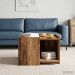 vidaXL Table basse Bois ancien 50 5 x 50 x 33 cm Bois d'ingénierie