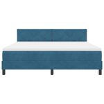 vidaXL Lit à ressorts avec matelas Bleu foncé 180 x 200 cm tissu