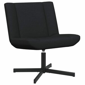 vidaXL Chaise pivotante Noir 63 x 75 x 76 cm tissu