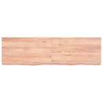 vidaXL Étagère murale marron clair bois chêne massif traité
