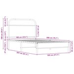 vidaXL Cadre de lit sans matelas 100x200 cm chêne sonoma