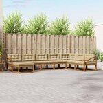 vidaXL Ensemble de canapés d'extérieur 8 Pièces Naturel et Beige