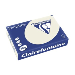 Ramette 500 Feuilles Papier 80g A4 210x297 mm GRIS PERLE x 5 CLAIREFONTAINE