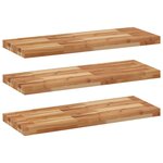 vidaXL Étagères flottantes 3 Pièces 80x30x4 cm acacia massif à l'huile