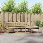vidaXL Ensemble de canapés d'extérieur 4 pc Blanc et Beige