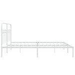 vidaXL Cadre de lit métal sans matelas et tête de lit blanc 183x213 cm