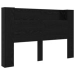 vidaXL Cabinet de Tête de Lit Chêne noir Bois d'ingénierie