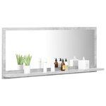 vidaXL Miroir de salle de bain Gris béton 90x10 5x37 cm Aggloméré