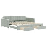 vidaXL Lit de jour avec gigogne et tiroirs sans matelas 100x200 cm