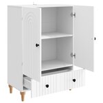 vidaXL Buffet Blanc 66 x 34 5 x 95 cm Bois d'ingénierie