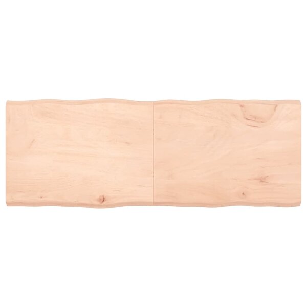 vidaXL Dessus de table bois massif non traité bordure assortie