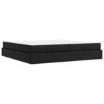 vidaXL Cadre de lit avec matelas Noir 200 x 200 cm Faux cuir