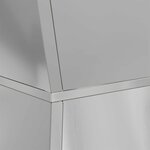 vidaXL Jardinière à pilier 2 Pièces Argent 35 x 35 x 73 cm