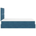 vidaXL Cadre de lit ottoman avec matelas bleu foncé 120x190 cm velours