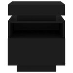 vidaXL Armoires de chevet avec lumières LED 2 Pièces noir 40x39x48 5 cm