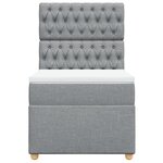 vidaXL Sommier à lattes de lit avec matelas Gris clair 100x200cm Tissu