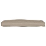 vidaXL Coussin de palette pour banc Taupe 110x40x8 cm Tissu Oxford