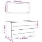 vidaXL Ensemble de meubles salle de bain 2 Pièces bois d'ingénierie