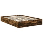 vidaXL Lit de Rangement Gris béton 140 x 190 cm Bois d'ingénierie