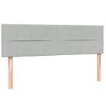 vidaXL Sommier à lattes de lit et matelas gris clair 160x210cm velours