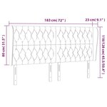 vidaXL Tête de lit avec oreilles Rose 183x23x118/128 cm Velours
