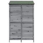 vidaXL Abri de jardin Gris 106 x 56 x 176 5 cm Bois de Sapin Massif