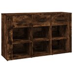 vidaXL Buffet Chêne fumé 100x30x59 5 cm Bois d'ingénierie