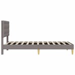 vidaXL Cadre de lit avec tête de lit Taupe 90 x 190 cm Tissu