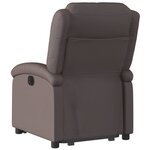 vidaXL Fauteuil inclinable électrique marron foncé cuir véritable