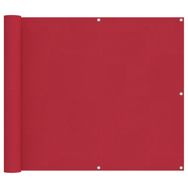 vidaXL Écran de balcon 90 x 200 cm Tissu Oxford Rectangulaire Rouge