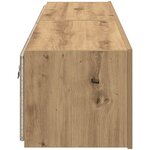Rangements TV vidaXL avec lumières LED 2 Pièces Chêne Artisan 80x35x31 cm