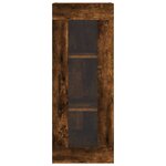 vidaXL Buffet haut Chêne fumé 34 5x34x180 cm Bois d'ingénierie
