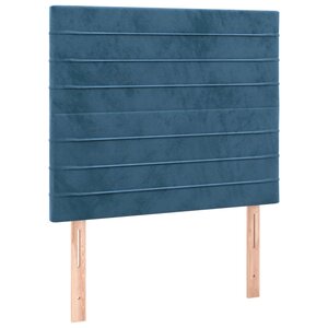 vidaXL Têtes de lit 2 Pièces Bleu foncé 80x5x78/88 cm Velours