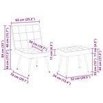 vidaXL Chaise de relaxation avec tabouret Marron Velours