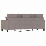vidaXL Canapé à 3 places Taupe 180 cm Tissu