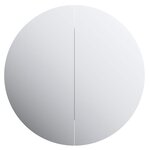 vidaXL Armoire de salle de bain miroir rond et LED Blanc 40x40x17 5 cm