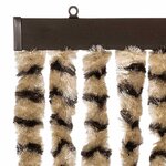 vidaXL Moustiquaire Beige et marron 56x185 cm Chenille