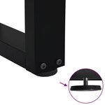 vidaXL Pieds de table à manger en V 3 pièces Noir 70 x (72-73 3) cm Acier