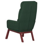 vidaXL Chaise de relaxation Vert foncé Tissu